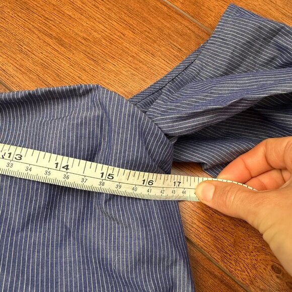 THEORY- Laureema Off-the-Shoulder Top Blue White Stripe Bra Built In size 10 - Picture 6 of 6